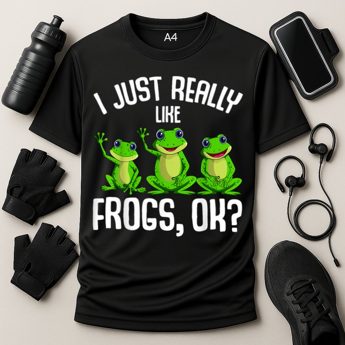 I Just Really Like Frogs Cooling Performance Crew T-Shirt
