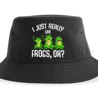 I Just Really Like Frogs Sustainable Bucket Hat