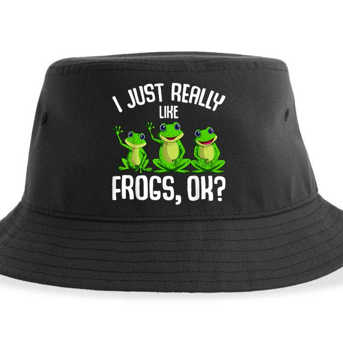 I Just Really Like Frogs Sustainable Bucket Hat