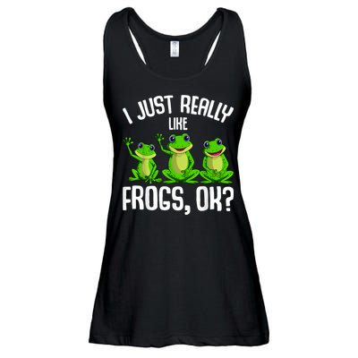 I Just Really Like Frogs Ladies Essential Flowy Tank
