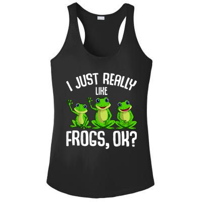 I Just Really Like Frogs Ladies PosiCharge Competitor Racerback Tank
