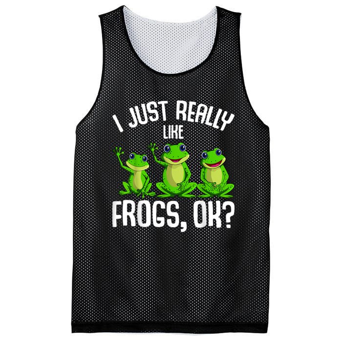 I Just Really Like Frogs Mesh Reversible Basketball Jersey Tank