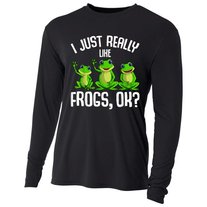 I Just Really Like Frogs Cooling Performance Long Sleeve Crew