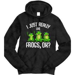 I Just Really Like Frogs Tie Dye Hoodie