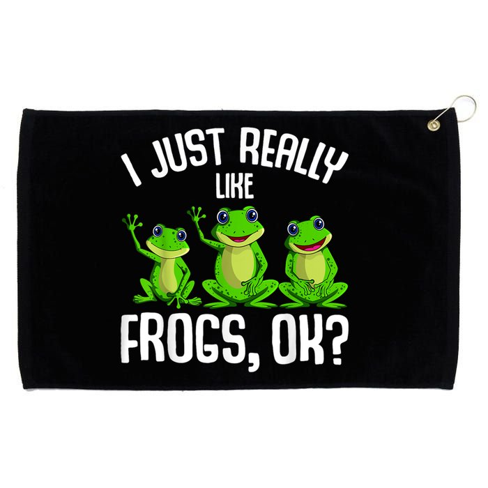 I Just Really Like Frogs Grommeted Golf Towel