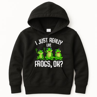 I Just Really Like Frogs Kids Hoodie