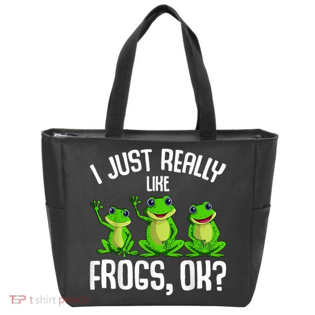 I Just Really Like Frogs Zip Tote Bag