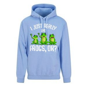 I Just Really Like Frogs Unisex Surf Hoodie