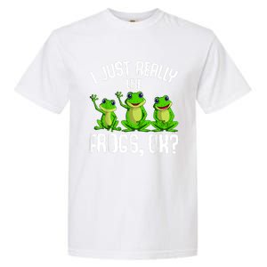 I Just Really Like Frogs Garment-Dyed Heavyweight T-Shirt