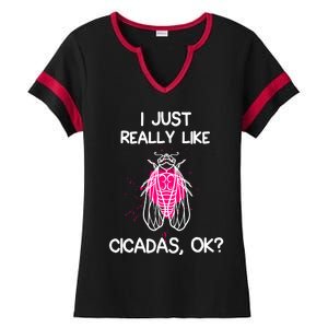 I Just Really Like Cicadas Quote For Cicada Lover Ladies Halftime Notch Neck Tee