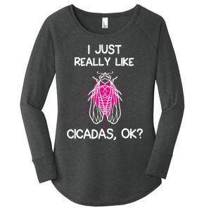 I Just Really Like Cicadas Quote For Cicada Lover Women's Perfect Tri Tunic Long Sleeve Shirt