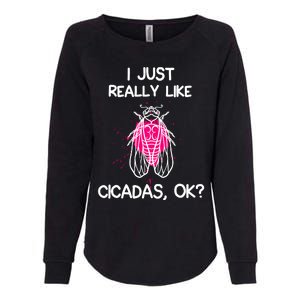 I Just Really Like Cicadas Quote For Cicada Lover Womens California Wash Sweatshirt