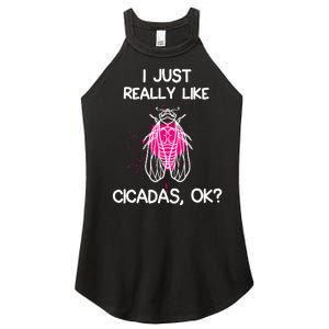 I Just Really Like Cicadas Quote For Cicada Lover Women's Perfect Tri Rocker Tank