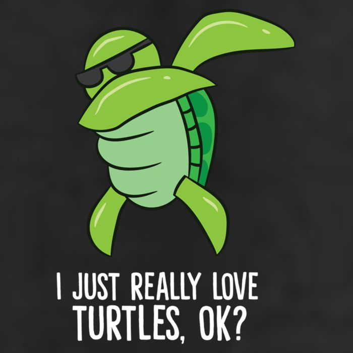 I Just Really Love Turtles Ok? Dabbing Turtle Gift 7 Panel Mesh Trucker Snapback Hat