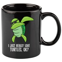 I Just Really Love Turtles Ok? Dabbing Turtle Gift 11oz C Handle Ceramic Mug