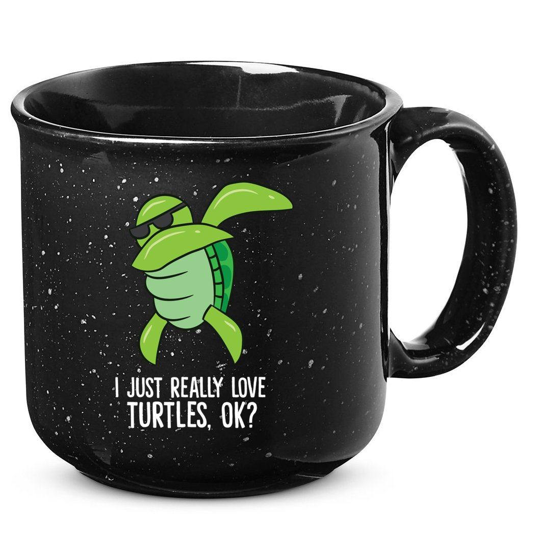 I Just Really Love Turtles Ok? Dabbing Turtle Gift 15oz Campfire Ceramic Mug