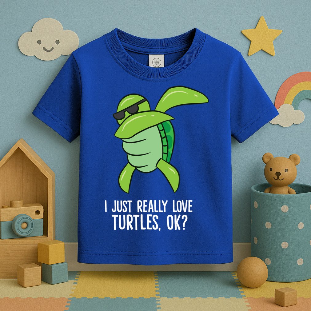 I Just Really Love Turtles Ok? Dabbing Turtle Gift Toddler T-Shirt