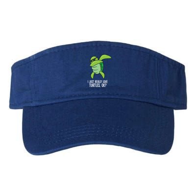 I Just Really Love Turtles Ok? Dabbing Turtle Gift Visor