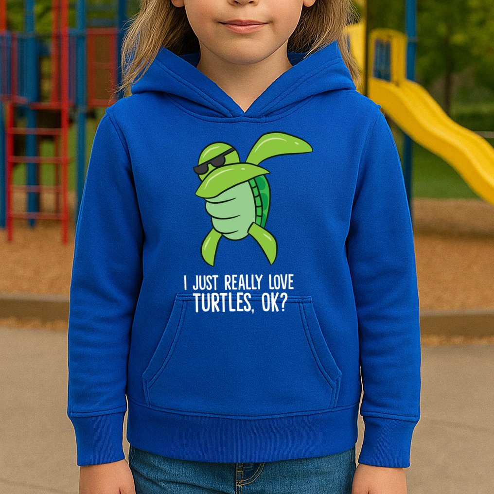 I Just Really Love Turtles Ok? Dabbing Turtle Gift Kids Hoodie