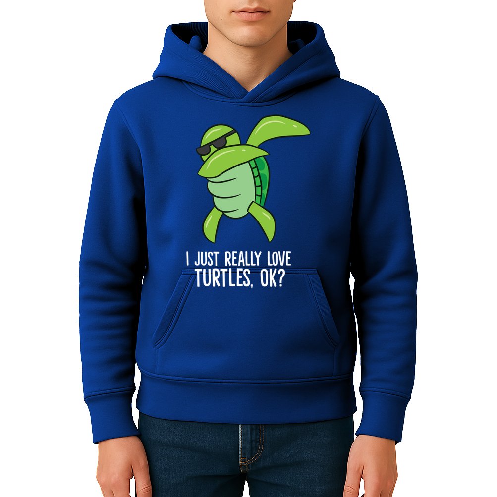 I Just Really Love Turtles Ok? Dabbing Turtle Gift Kids Hoodie