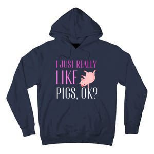 I Just Really Like Pigs Ok? Cute Pink Pigs Tall Hoodie