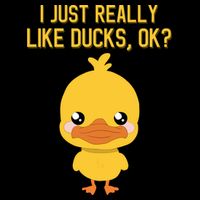 I Just Really Like Ducks Ok? Funny Cute Little Yellow Duck Gift Doggie Tank
