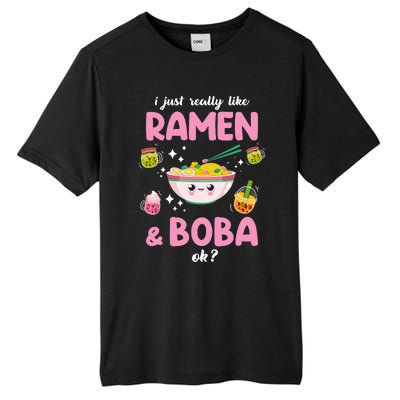 I Just Really Like Ramen And Boba Ok Bubble Tea Tall Fusion ChromaSoft Performance T-Shirt