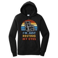 IM Just Resting My Eyes Funny Vintage Dad Grandpa Gifts Women's Pullover Hoodie