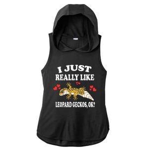 I Just Really Like Leopard Geckos Lizard Lover Gift Ladies PosiCharge Tri-Blend Wicking Draft Hoodie Tank