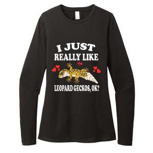 I Just Really Like Leopard Geckos Lizard Lover Gift Womens CVC Long Sleeve Shirt