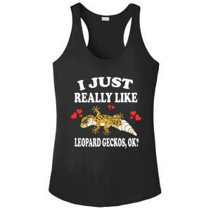 I Just Really Like Leopard Geckos Lizard Lover Gift Ladies PosiCharge Competitor Racerback Tank