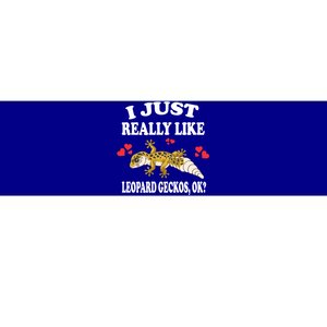 I Just Really Like Leopard Geckos Lizard Lover Gift Bumper Sticker