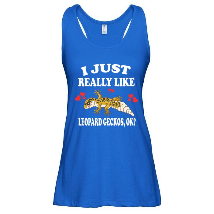 I Just Really Like Leopard Geckos Lizard Lover Gift Ladies Essential Flowy Tank