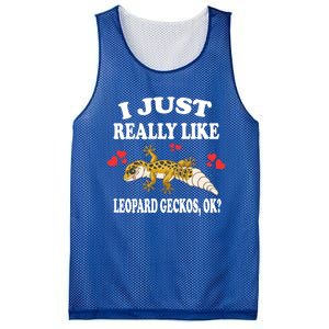 I Just Really Like Leopard Geckos Lizard Lover Gift Mesh Reversible Basketball Jersey Tank