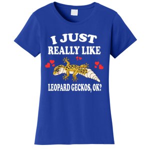 I Just Really Like Leopard Geckos Lizard Lover Gift Women's T-Shirt