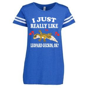 I Just Really Like Leopard Geckos Lizard Lover Gift Enza Ladies Jersey Football T-Shirt