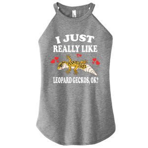 I Just Really Like Leopard Geckos Lizard Lover Gift Women's Perfect Tri Rocker Tank