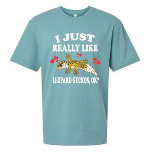 I Just Really Like Leopard Geckos Lizard Lover Gift Sueded Cloud Jersey T-Shirt