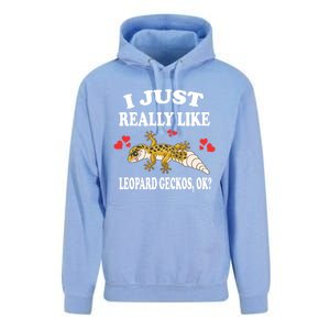 I Just Really Like Leopard Geckos Lizard Lover Gift Unisex Surf Hoodie