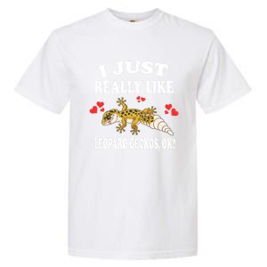 I Just Really Like Leopard Geckos Lizard Lover Gift Garment-Dyed Heavyweight T-Shirt