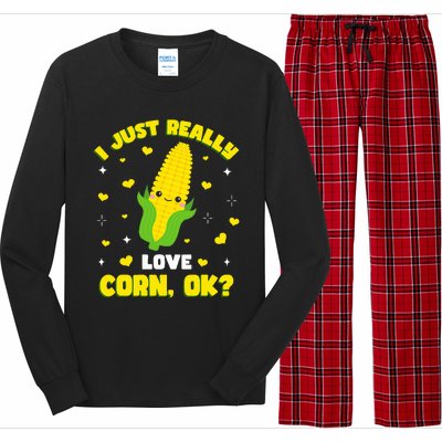 I Just Really Love Corn Long Sleeve Pajama Set