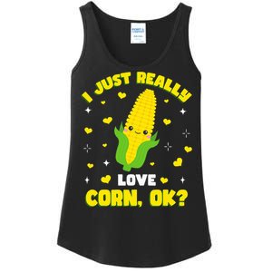 I Just Really Love Corn Ladies Essential Tank