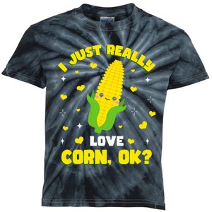 I Just Really Love Corn Kids Tie-Dye T-Shirt