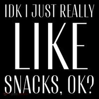 I Just Really Like Snacks Funny Pom Pom 12in Knit Beanie