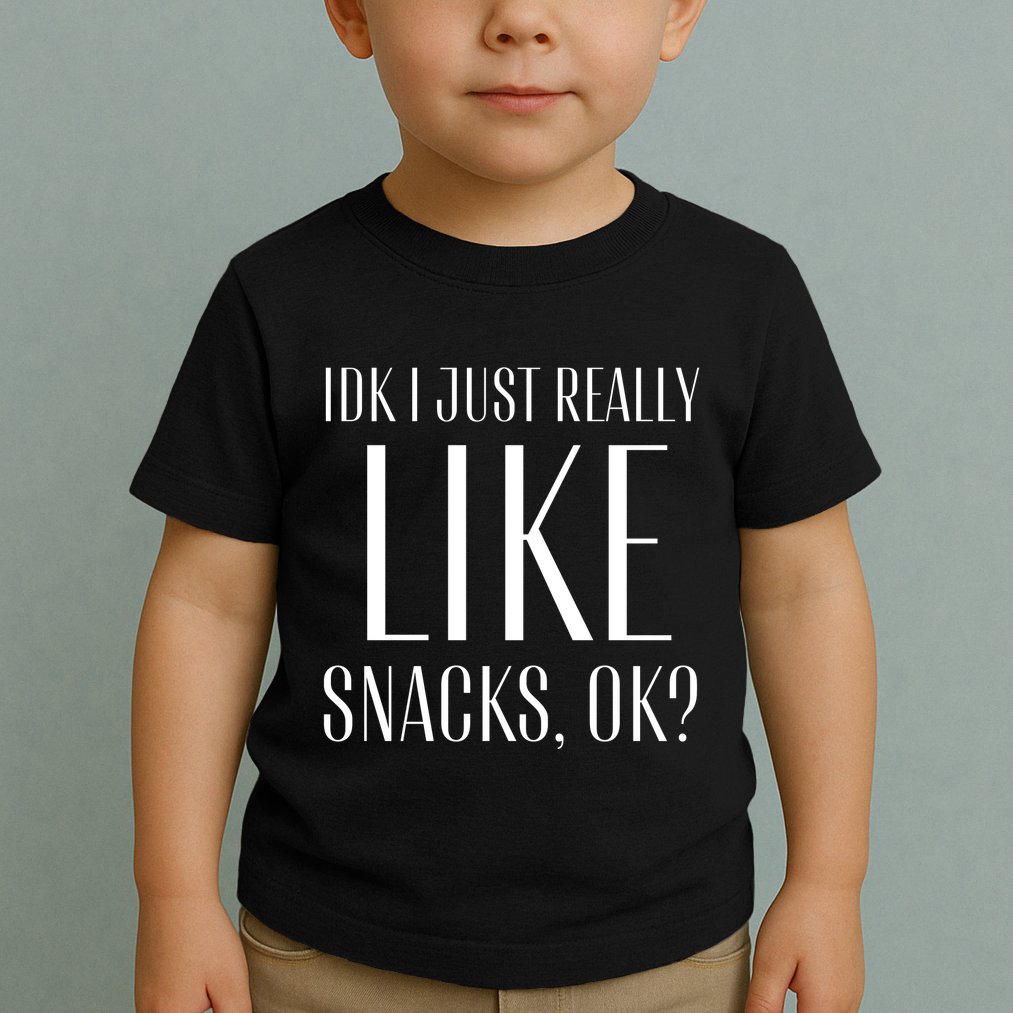 I Just Really Like Snacks Funny Toddler T-Shirt
