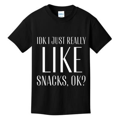I Just Really Like Snacks Funny Kids T-Shirt