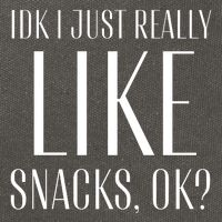 I Just Really Like Snacks Funny Cotton Canvas Backpack