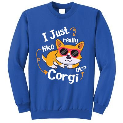 I Just Really Like Corgi Ok? Funny Corgi Dog Puppy Lover Gift Sweatshirt