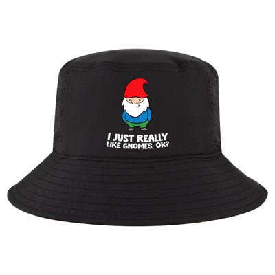 I Just Really Like Gnomes, Ok? Garden Gnome Premium Cool Comfort Performance Bucket Hat