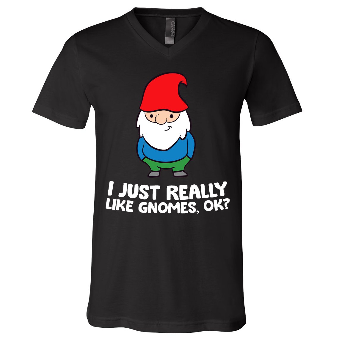 I Just Really Like Gnomes, Ok? Garden Gnome Premium V-Neck T-Shirt
